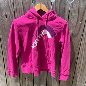 The North Face Logo Hot Pink Hoodie Sz M